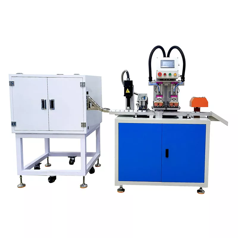 Impressora de almofada de tampas de garrafa de 2 cores com tratamento de plasma